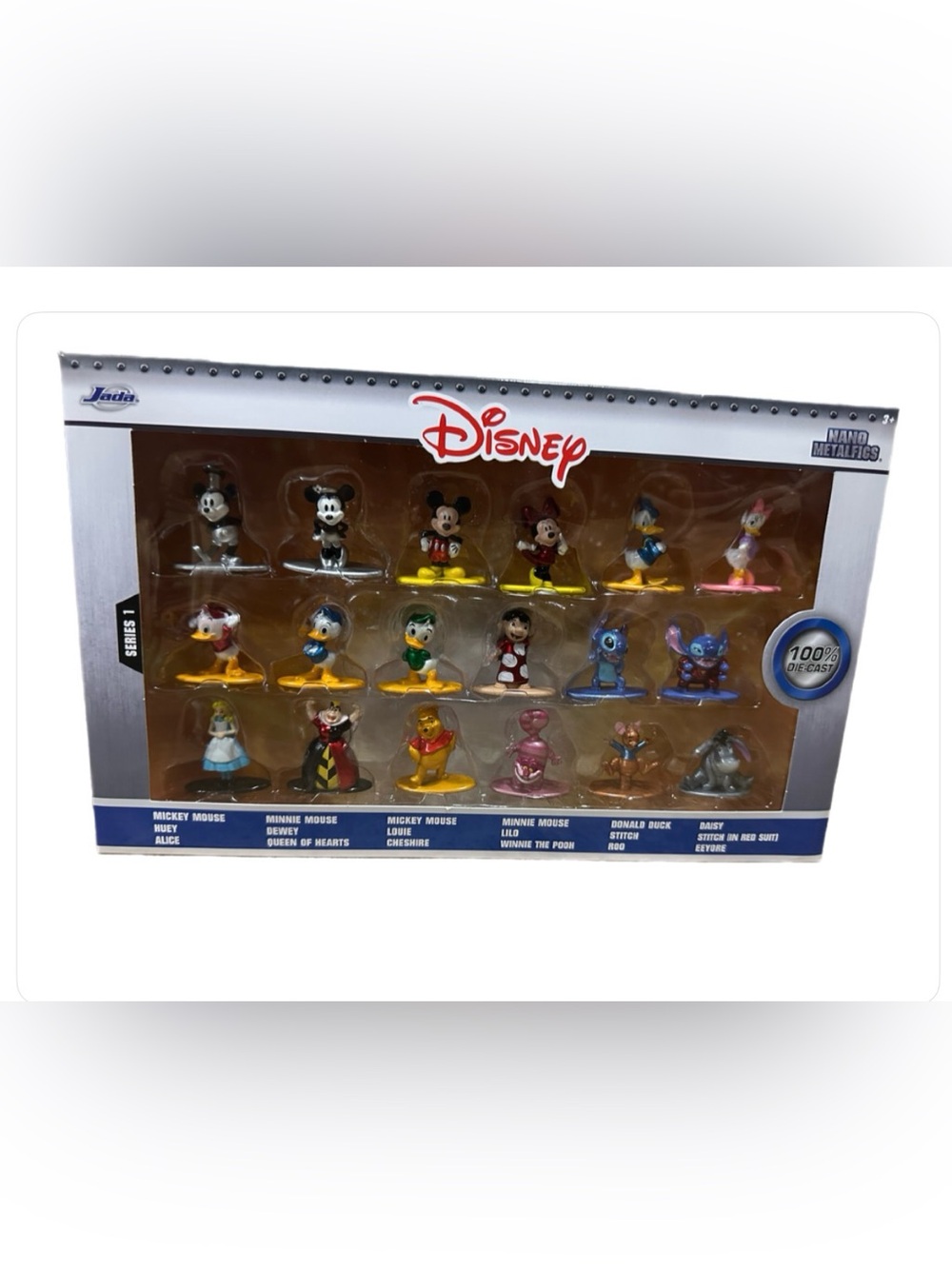 Disney Mini Character Figure Set - Red Yellow Blue Pink